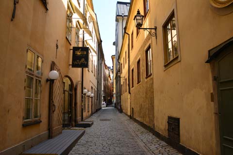 Die Altstadt (Gamla Stan) in Stockholms In der Altstadt von Stockholm